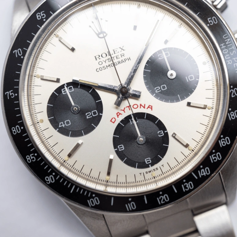 Rolex,Daytona 37mm,37mm,Stainless Steel,White,Handwound,Chronograph,48hours,6263,6263-Silver Big Red