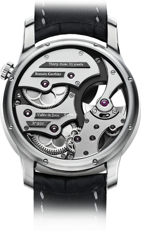 Romain Gauthier,Insight 39.50mm,39.50mm,Titanium,Black,Blue,Automatic,80hours,In-house Caliber,MON00377