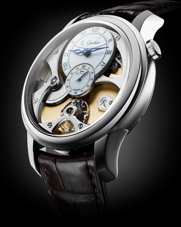 Romain Gauthier,Heritage 39.50mm,39.50mm,White Gold,White,Beige,Automatic,80hours,In-house Caliber,MON00360
