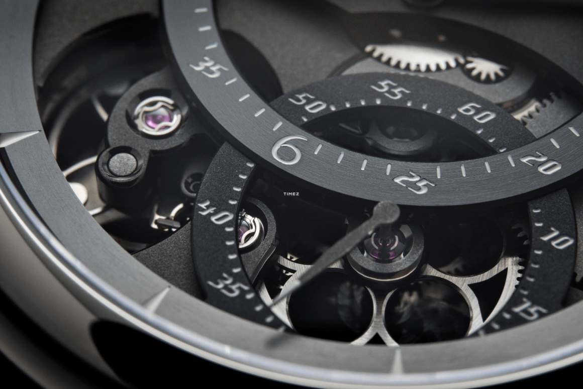 Romain Gauthier,Prestige HMS 43mm,43mm,Titanium,Black,Silver,Handwound,Power Reserve Indicator,60hours,MON00011
