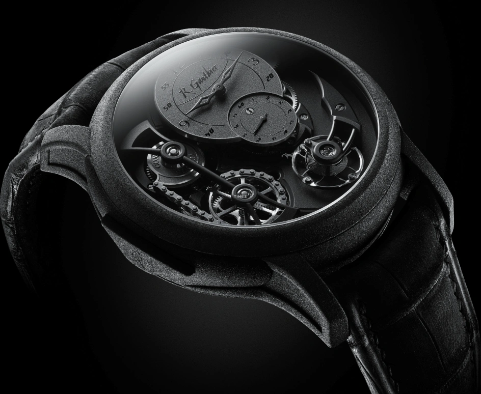 Romain Gauthier,Logical One 43mm,43mm,Titanium,Black,Handwound,Power Reserve Indicator,46hours,MON00200