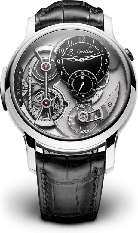 Romain Gauthier,Logical One 43mm,43mm,Platinum,Black,Silver,Handwound,Power Reserve Indicator,46hours,MON00103