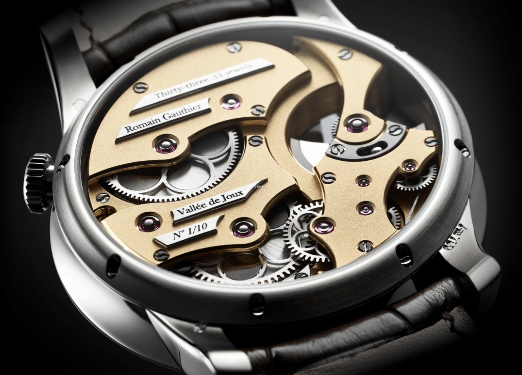 Romain Gauthier,Heritage 39.50mm,39.50mm,White Gold,Black,Beige,Automatic,80hours,In-house Caliber,MON00370