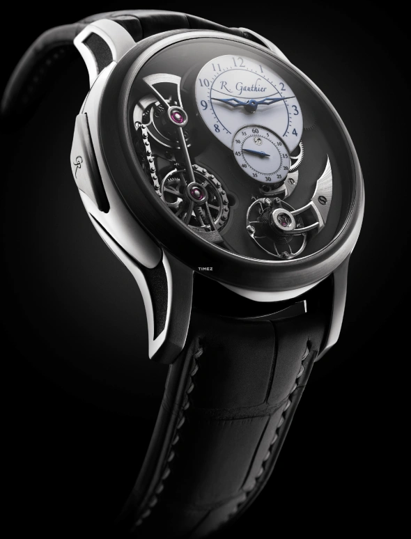 Romain Gauthier,Logical One 43mm,43mm,Titanium,White,Grey,Handwound,Power Reserve Indicator,46hours,MON00146
