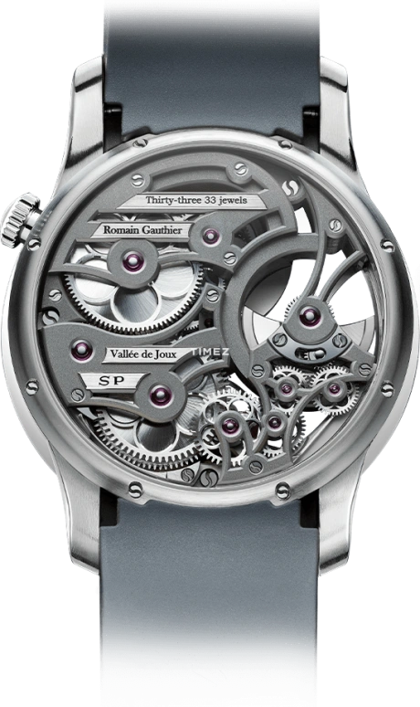 Romain Gauthier,Heritage 39.50mm,39.50mm,Titanium,Grey,Automatic,80hours,In-house Caliber,MON00345