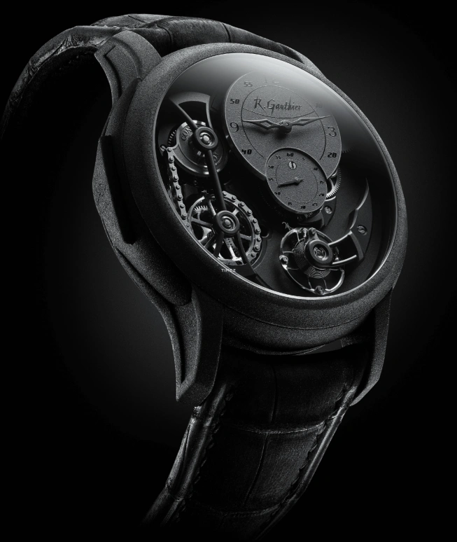 Romain Gauthier,Logical One 43mm,43mm,Titanium,Black,Handwound,Power Reserve Indicator,46hours,MON00200