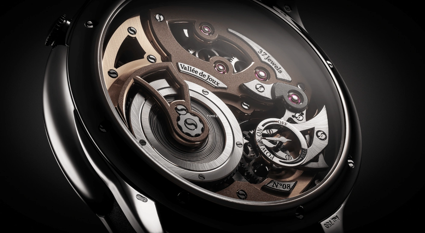 Romain Gauthier,Logical One 43mm,43mm,White Gold,Cream,Black,Handwound,Power Reserve Indicator,46hours,MON00163