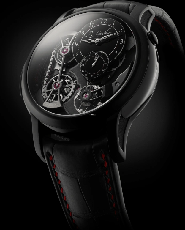 Romain Gauthier,Logical One 43mm,43mm,Titanium,Black,Grey,Handwound,Power Reserve Indicator,46hours,MON00145