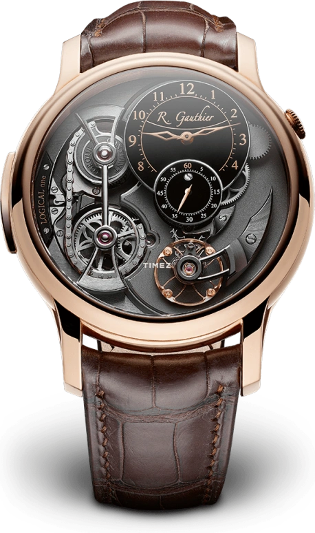 Romain Gauthier,Logical One 43mm,43mm,Red Gold,Black,Grey,Handwound,Power Reserve Indicator,46hours,MON00122