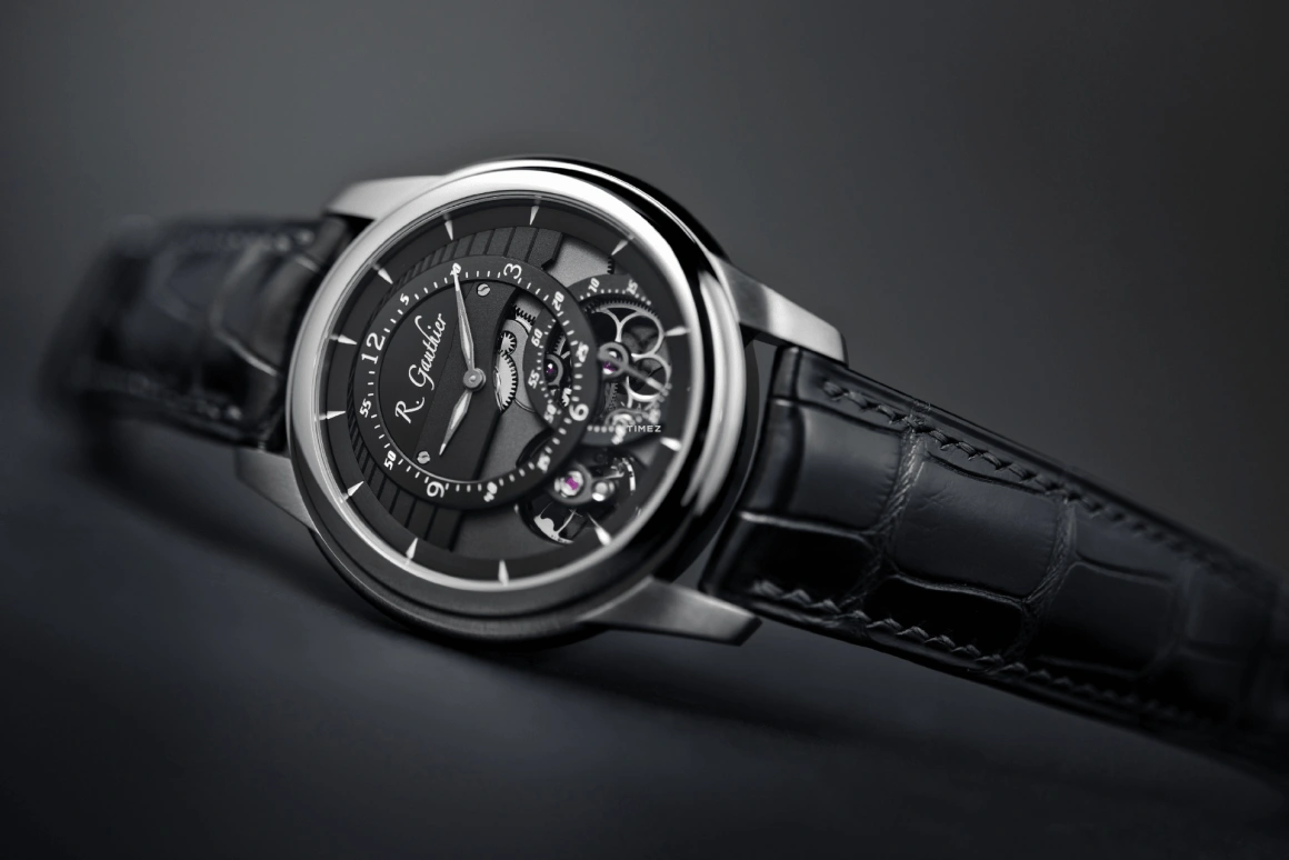 Romain Gauthier,Prestige HMS 43mm,43mm,Titanium,Black,Silver,Handwound,Power Reserve Indicator,60hours,MON00011