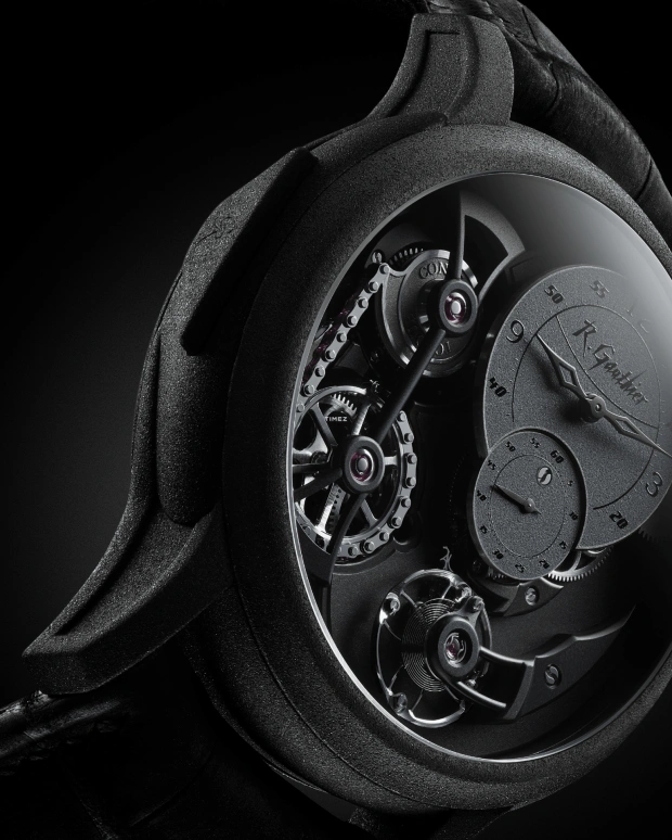 Romain Gauthier,Logical One 43mm,43mm,Titanium,Black,Handwound,Power Reserve Indicator,46hours,MON00200