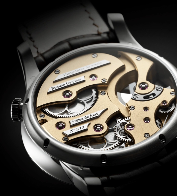 Romain Gauthier,Heritage 39.50mm,39.50mm,White Gold,White,Beige,Automatic,80hours,In-house Caliber,MON00360