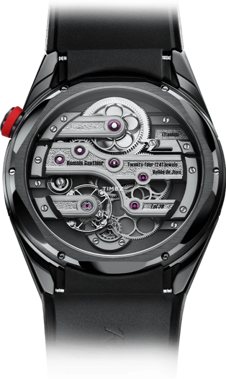 Romain Gauthier,C by Romain Gauthier 41mm,41mm,Titanium,Black,Red,Handwound,60hours,In-house Caliber,MON00520