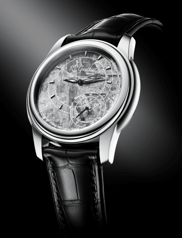 Romain Gauthier,Prestige HMS 43mm,43mm,Stainless Steel,Silver,Grey,Handwound,60hours,In-house Caliber,MON00027