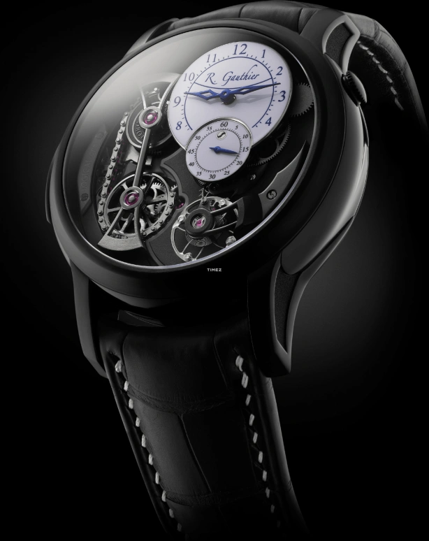 Romain Gauthier,Logical One 43mm,43mm,Titanium,White,Black,Handwound,Power Reserve Indicator,46hours,MON00144