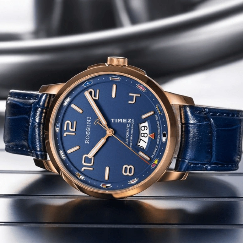Rossini,Classic 42mm,42mm,Stainless Steel,Stainless Steel,Blue,Automatic,Day,Sapphire,5779G05B