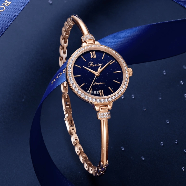 Rossini,Elegance 26mm,26mm,Stainless Steel,Blue,Quartz,Sapphire,Round,519916G05B