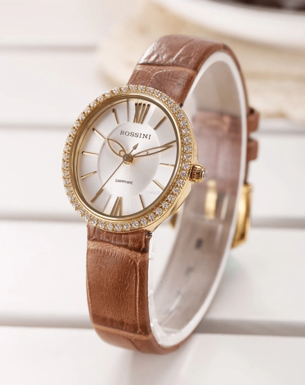Rossini,Other 0mm,0mm,Stainless Steel,Silver White,Quartz,Sapphire,Glass,Oval,5638G01A