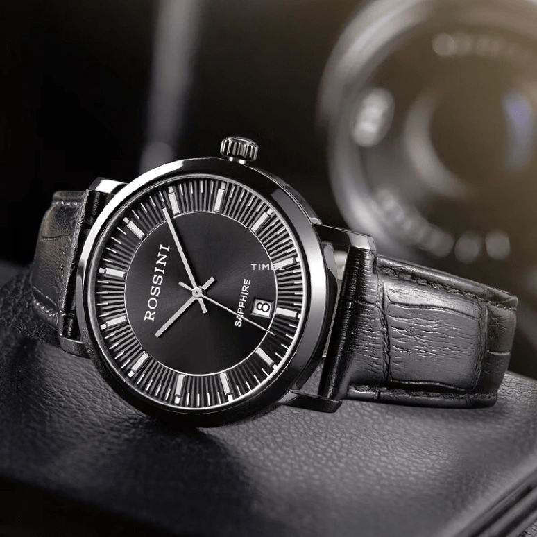 Rossini,Elegance 41mm,41mm,Stainless Steel,Black,Quartz,Day,Sapphire,5613B04B