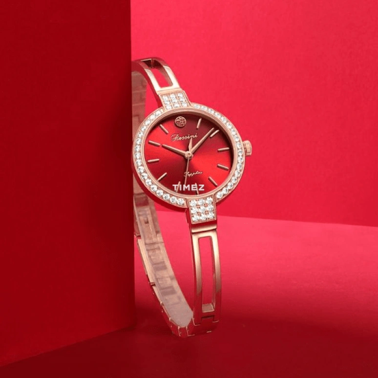 Rossini,Chic 26mm,26mm,Stainless Steel,Red,Quartz,Sapphire,Round,5200024G09C