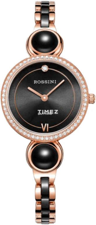 Rossini,Elegance 28mm,28mm,Stainless Steel,Black,Quartz,Sapphire,Round,518830G04A