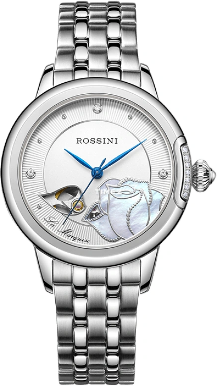 Rossini,Medal 35mm,35mm,Stainless Steel,Silver White,Handwound,Sapphire,Round,5748W01A