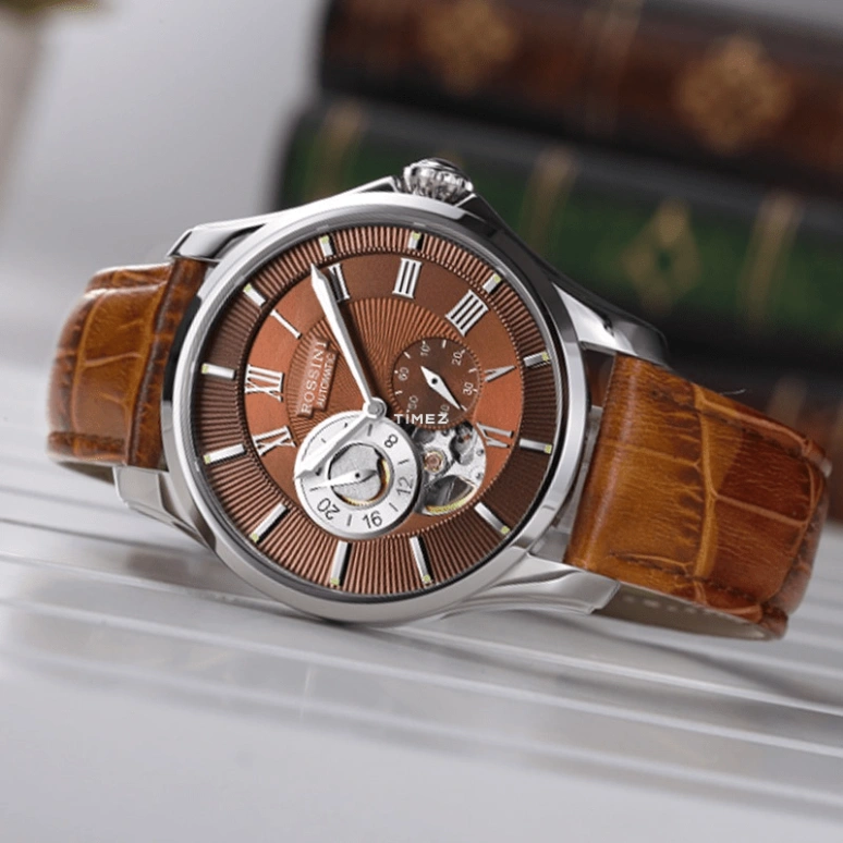 Rossini,Binary Star 40mm,40mm,Stainless Steel,Brown,Automatic,Dule Time,Sapphire,Glass,5523W07D