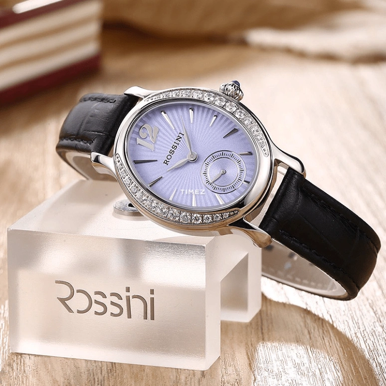 Rossini,Elegance 39.50x28mm,39.50x28mm,Stainless Steel,Silver White,Quartz,Sapphire,Crystal Glass,Oval,1408W05C