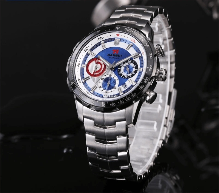 Rossini,Range1 42mm,42mm,Stainless Steel,Blue,Quartz,Chronograph,Day,Dule Time,YD5545T01A