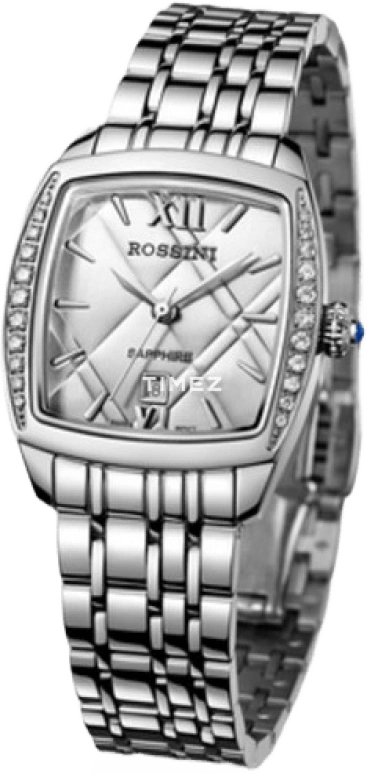 Rossini,Elegance 34mm,34mm,Stainless Steel,Silver,Grey,Quartz,Day,Sapphire,Crystal Glass,SR1410W01A