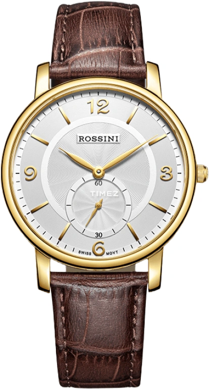Rossini,Silk 38mm,38mm,Stainless Steel,Silver White,Quartz,Sapphire,Crystal Glass,Round,SR6461G01C