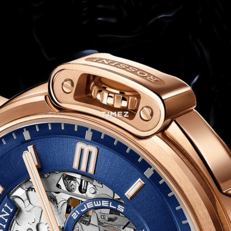 Rossini,Medal 42mm,42mm,Stainless Steel,Blue,Skeleton,Automatic,Sapphire,Round,517793G05I