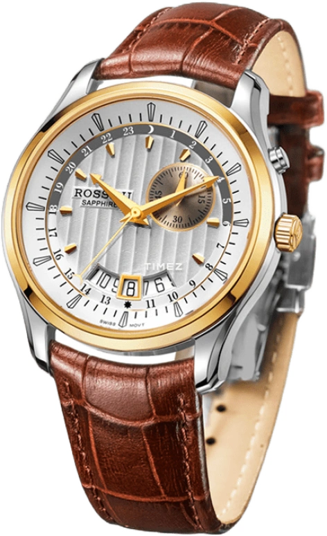 Rossini,Official Business 42mm,42mm,Stainless Steel,Silver White,Quartz,Day,Sapphire,Crystal Glass,SR5593T01C