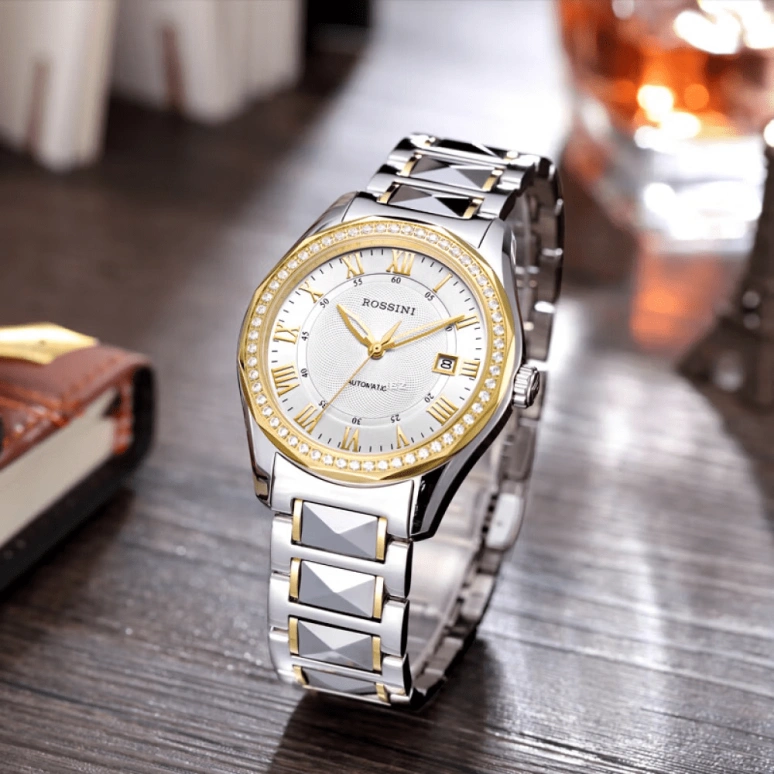 Rossini,Other 40mm,40mm,Stainless Steel,Rolesor,Silver,Automatic,Day,Sapphire,6443T01C