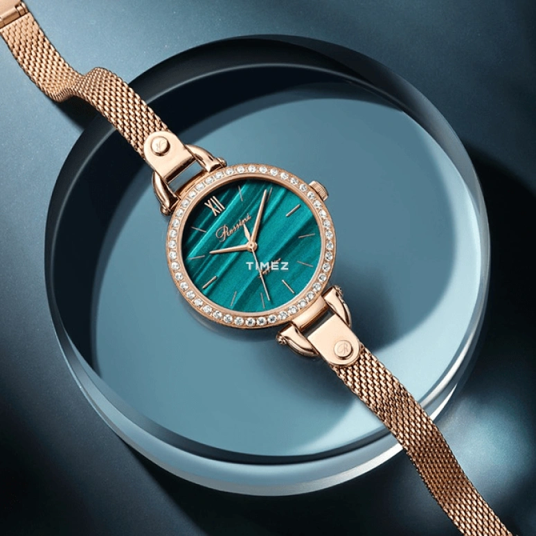 Rossini,Chic 30mm,30mm,Stainless Steel,Green,Quartz,Sapphire,Round,519898G08C