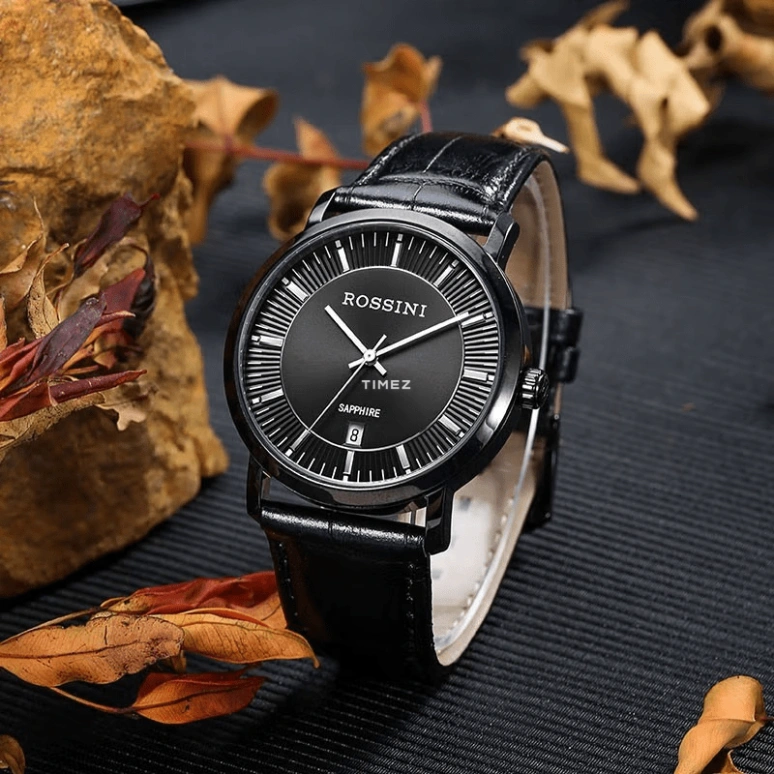 Rossini,Elegance 41mm,41mm,Stainless Steel,Black,Quartz,Day,Sapphire,5613B04B