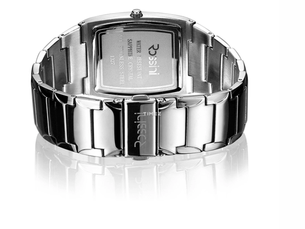 Rossini,Classic 27.60mm,27.60mm,Stainless Steel,Silver,Grey,Quartz,Sapphire,Crystal Glass,Tonneau,1328W01A