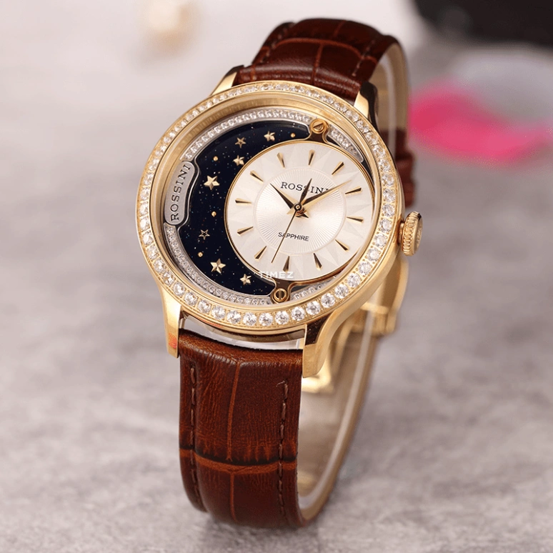 Rossini,Medal 36mm,36mm,Stainless Steel,White,Quartz,Sapphire,Round,6736G01C
