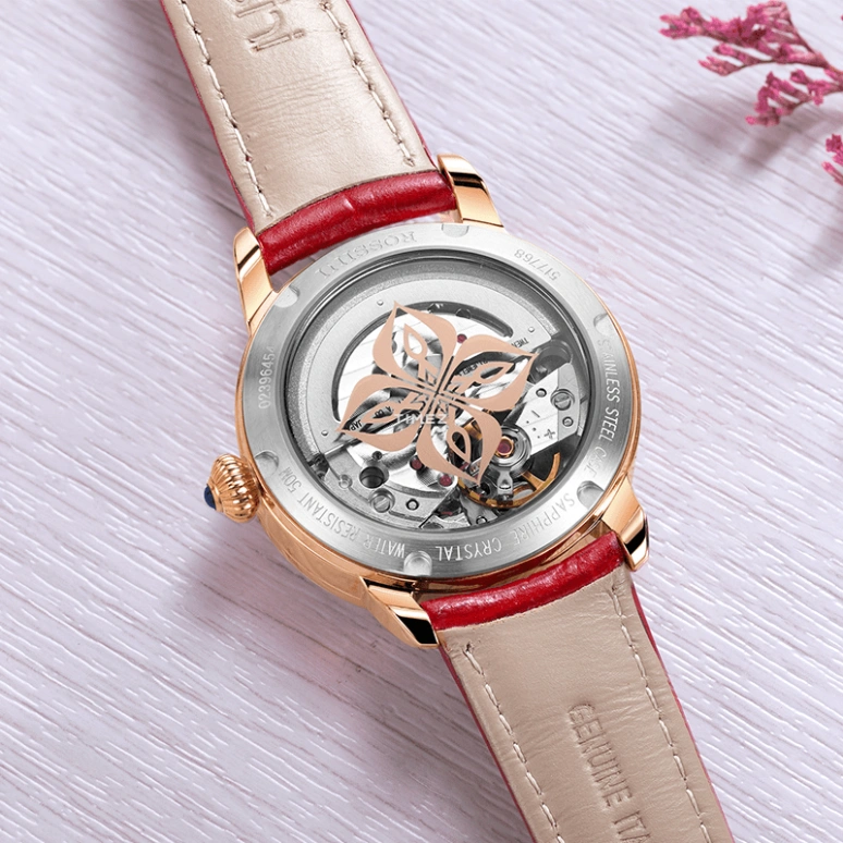 Rossini,Elegance 34mm,34mm,Stainless Steel,White,Automatic,Sapphire,Round,517768G01B