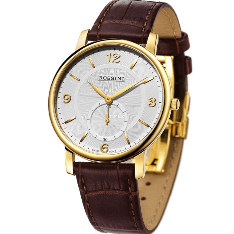 Rossini,Silk 38mm,38mm,Stainless Steel,Silver White,Quartz,Sapphire,Crystal Glass,Round,SR6461G01C
