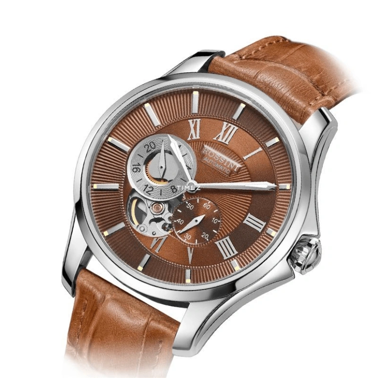 Rossini,Binary Star 40mm,40mm,Stainless Steel,Brown,Automatic,Dule Time,Sapphire,Glass,5523W07D