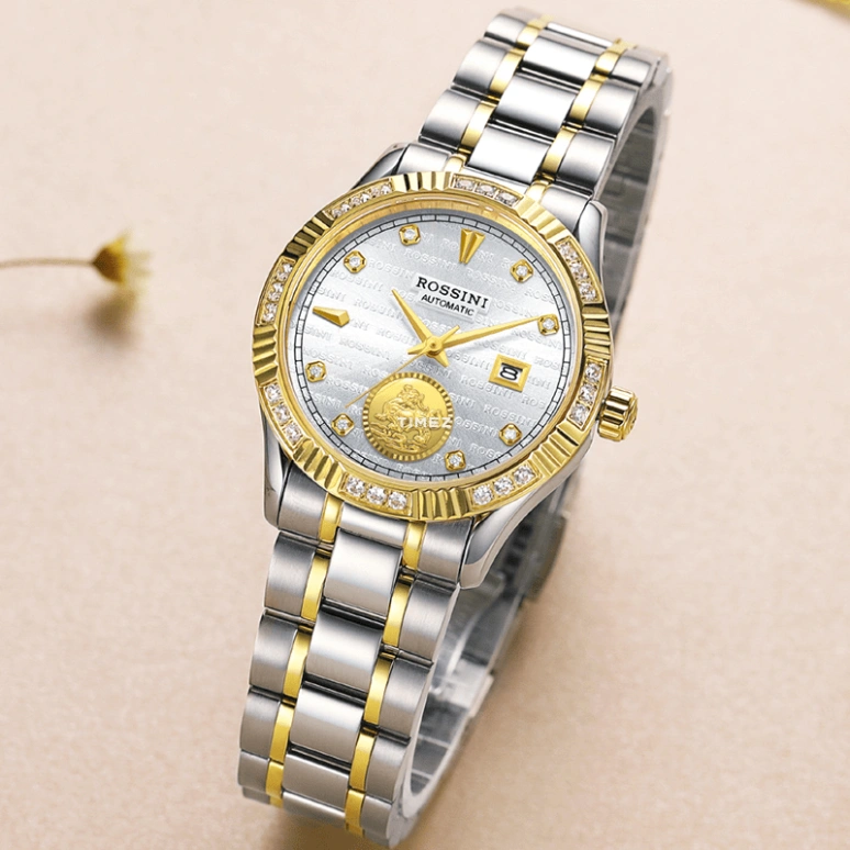 Rossini,Classic 30mm,30mm,Stainless Steel,Silver White,Automatic,Day,Sapphire,Crystal Glass,8706T01A