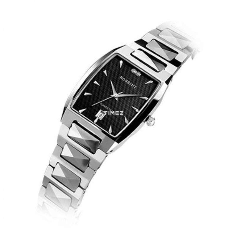 Rossini,Classic 41x31mm,41x31mm,Stainless Steel,Black,Quartz,Day,Sapphire,Crystal Glass,1371W04C