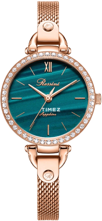 Rossini,Chic 30mm,30mm,Stainless Steel,Green,Quartz,Sapphire,Round,519898G08C