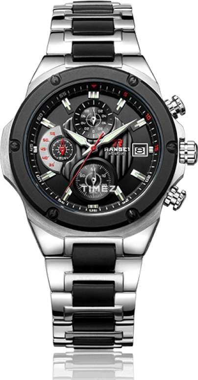 Rossini,Range1 45mm,45mm,Stainless Steel,Black,Quartz,Chronograph,Day,YD5537T04A
