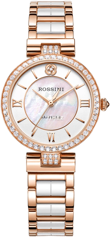 Rossini,Chic 30mm,30mm,Stainless Steel,Silver White,Quartz,Sapphire,Round,517784G01F