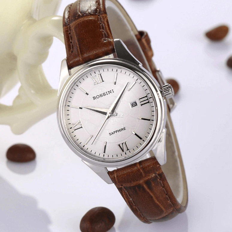 Rossini,Other 30.20mm,30.20mm,Stainless Steel,Silver White,Quartz,Day,Sapphire,Crystal Glass,5578W01B