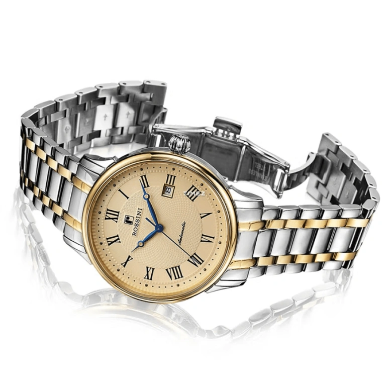 Rossini,Other 41mm,41mm,Stainless Steel,Gold,Automatic,Day,Sapphire,Crystal Glass,5501TO6B