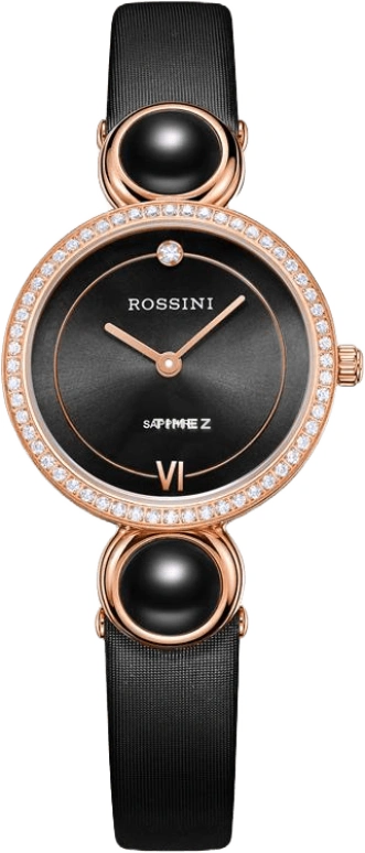 Rossini,Elegance 28mm,28mm,Stainless Steel,Black,Quartz,Sapphire,Round,518830G04C