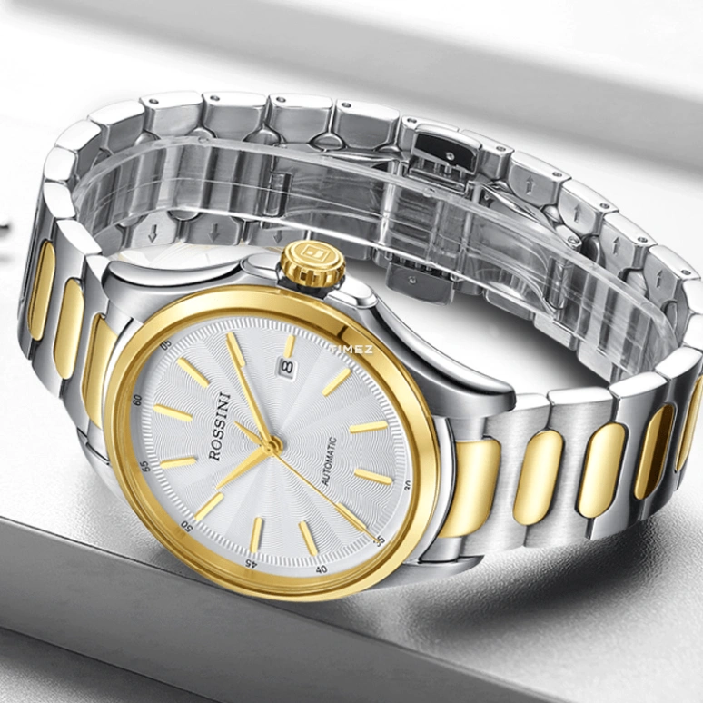Rossini,Medal 43mm,43mm,Stainless Steel,Silver,Automatic,Day,Sapphire,Crystal Glass,5713T01B